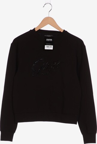 GUESS Sweatshirt & Zip-Up Hoodie in L in Black: front