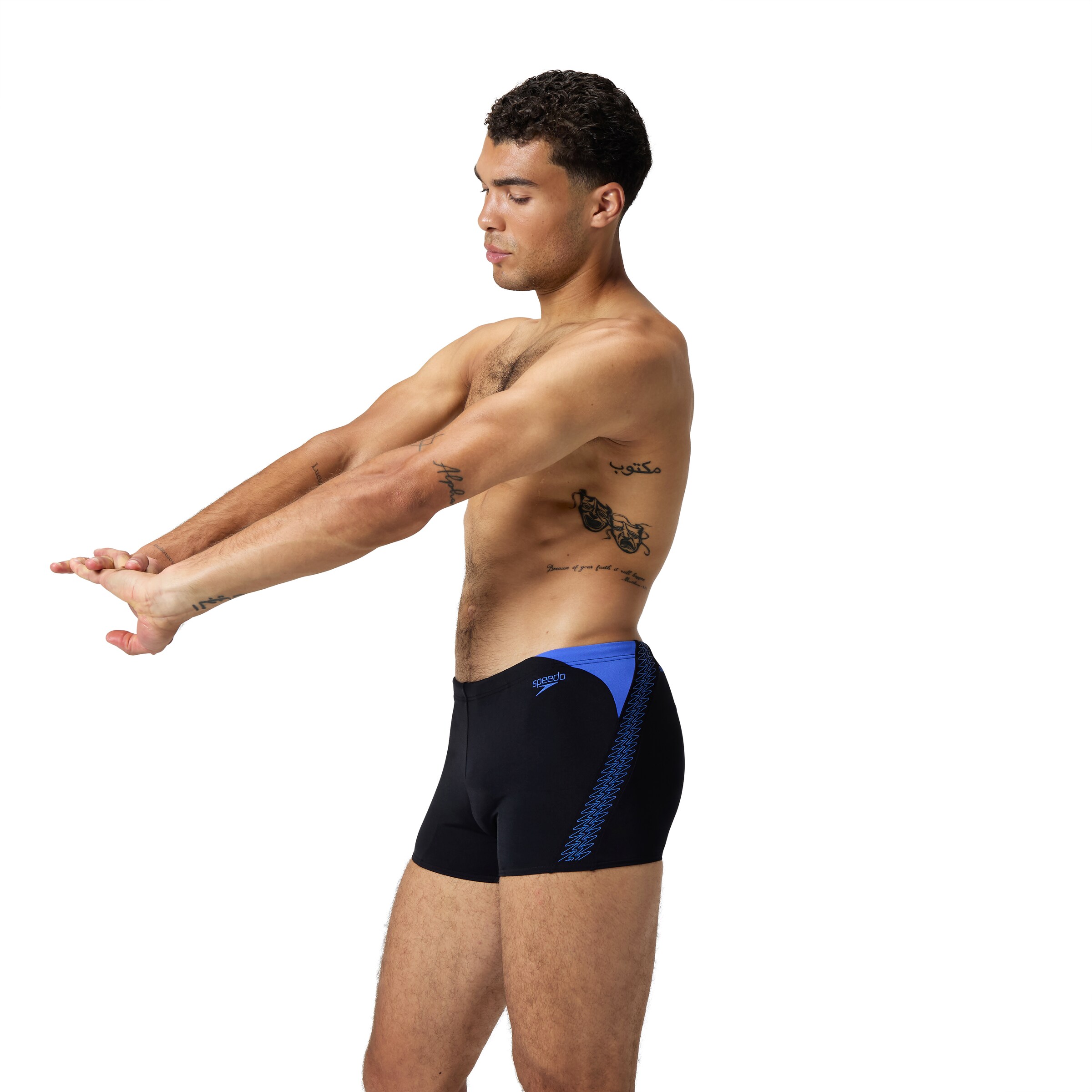 SPEEDO Athletic Swim Trunks in Black