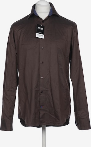 Tommy Hilfiger Tailored Button Up Shirt in L in Brown: front