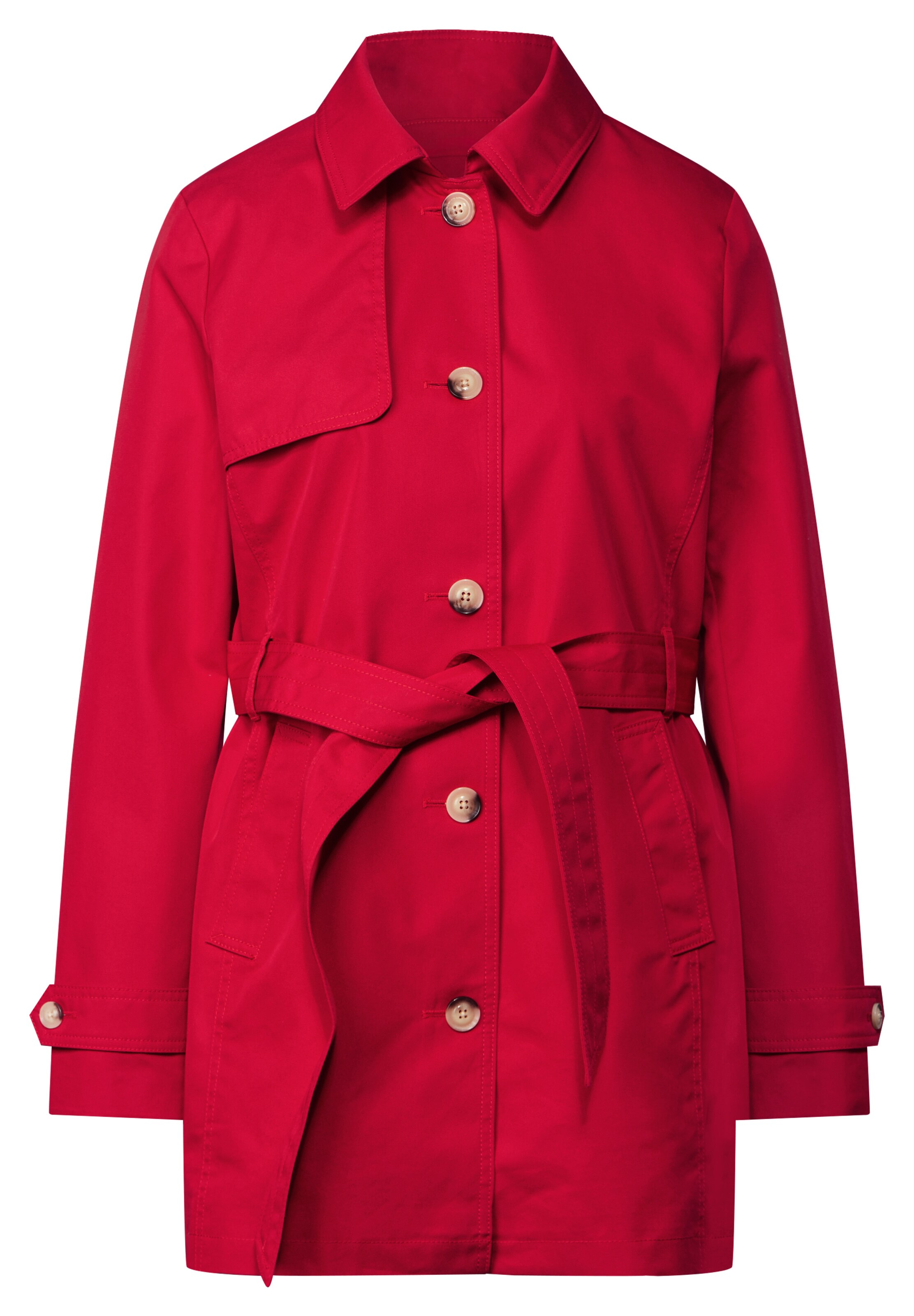 STREET ONE Between-Seasons Coat in Red: front