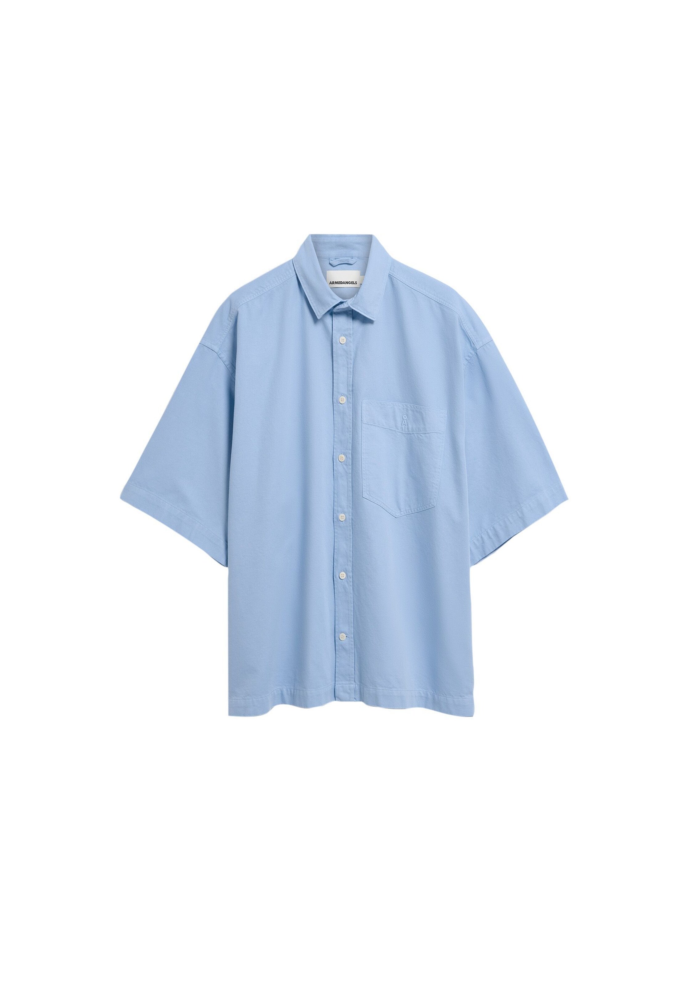ARMEDANGELS Button Up Shirt in Blue: front