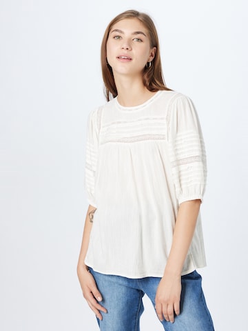 Maison 123 - Blusa 'CANDICE' em bege: frente