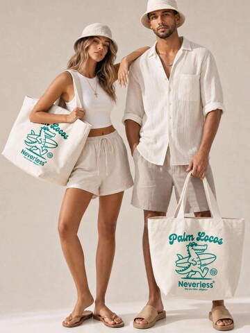 Neverless Strandtasche 'Palm Locos'‌‌‌‌‌‌ in Beige