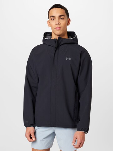 Veste de sport UNDER ARMOUR en noir : devant