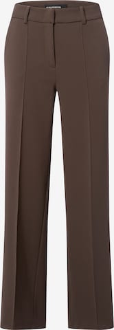 Cambio Loosefit Bundfaltenhose 'Amelie' in Braun: Vorderseite