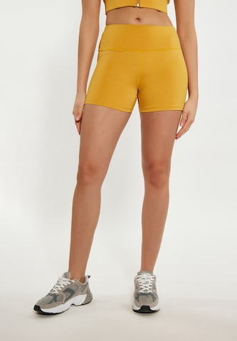 faina Athlsr Skinny Shorts in Gelb: predná strana