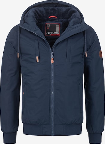 Alessandro Salvarini Between-Season Jacket in Blue: front