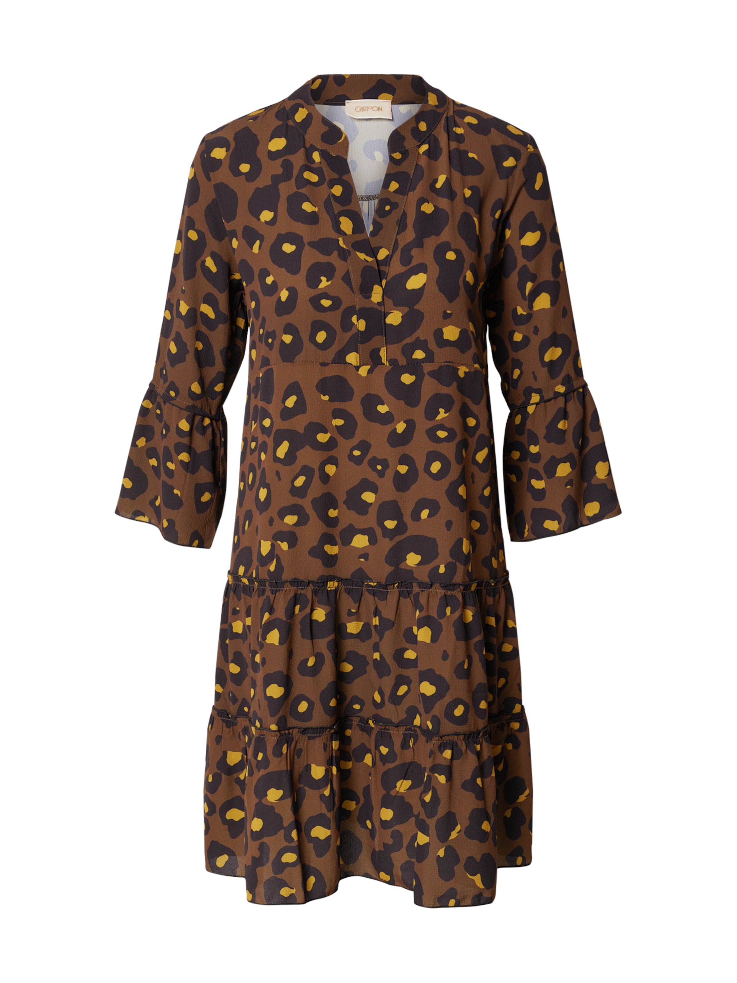 Cartoon - Vestido em castanho: frente