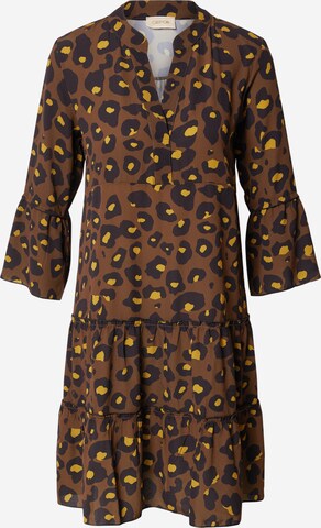 Cartoon Dress in Brown: front