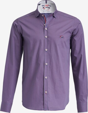 The Surfcar Button Up Shirt in Purple: front