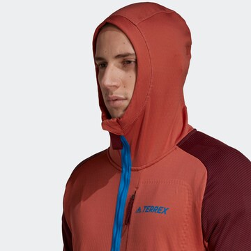 ADIDAS TERREX Athletic Fleece Jacket 'Tech Flooce' in Brown