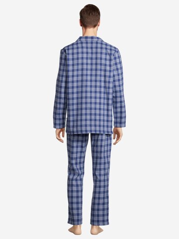 SEIDENSTICKER Pyjama lang 'Flanell' in Blauw