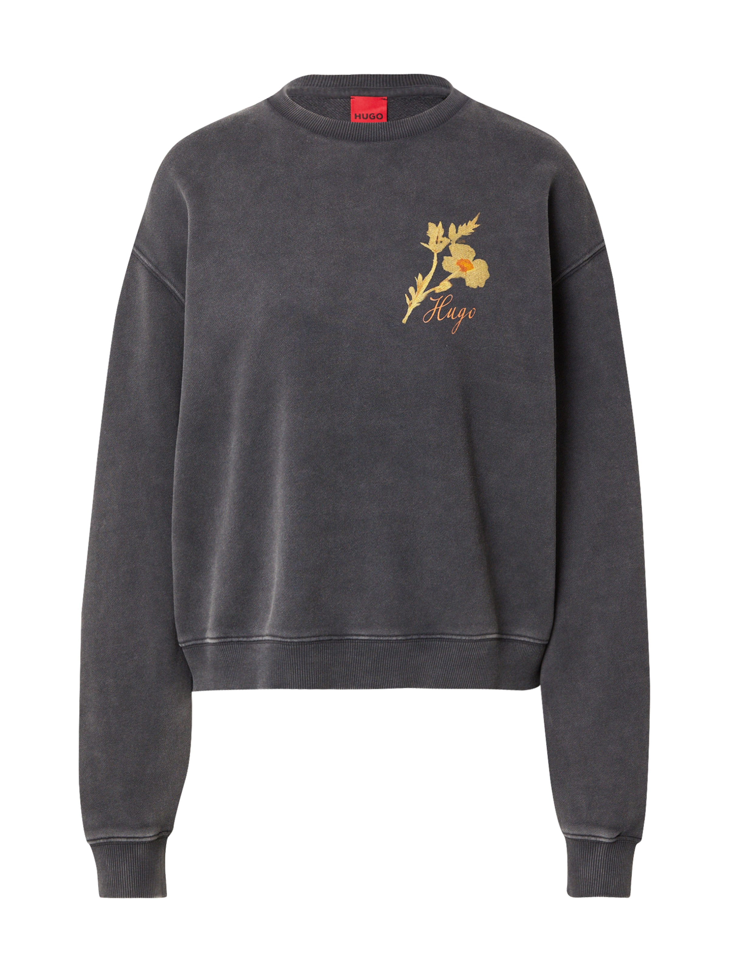 HUGO Sweatshirt 'Deroxina_4' in Black: front