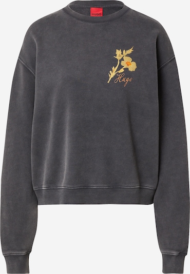 Megztinis be užsegimo 'Deroxina_4' iš HUGO, spalva – šviesiai geltona / tamsiai oranžinė / margai juoda, Prekių apžvalga