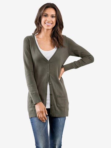 Cardigan heine en vert : devant