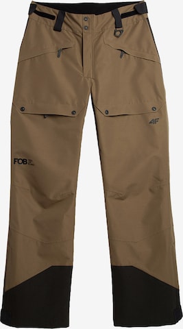 Regular Pantalon outdoor 4F en marron : devant