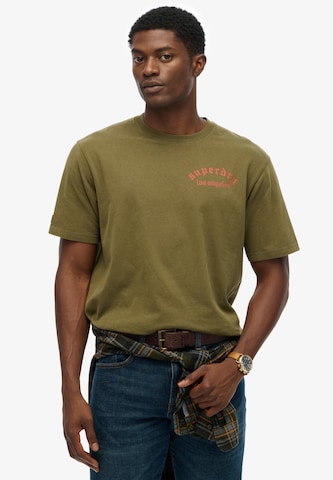 Superdry & Co Shirt 'Locker' in Groen: voorkant