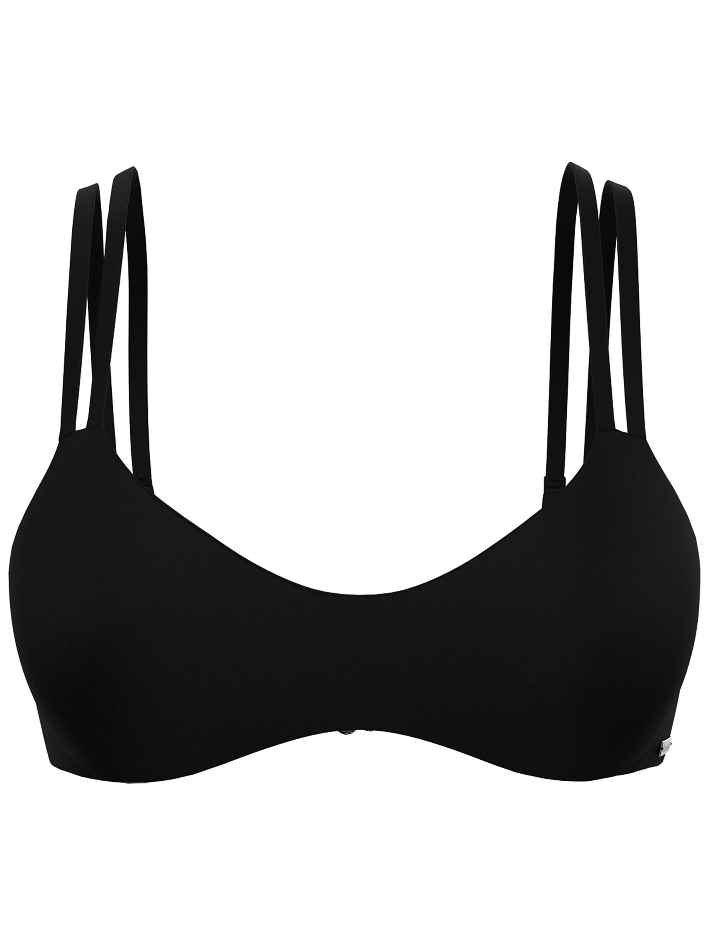Calvin Klein Swimwear T-Shirt Bikinitop 'CK Tailored' in Schwarz: Vorderseite