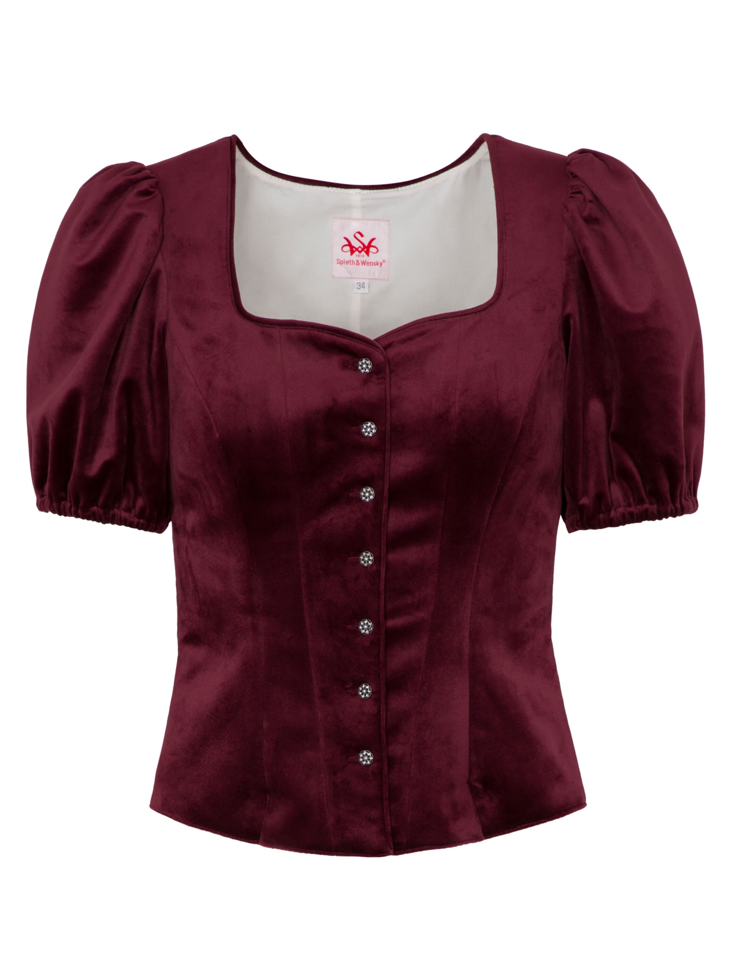 SPIETH & WENSKY Klederdracht blouse 'Griffin' in Rood: voorkant