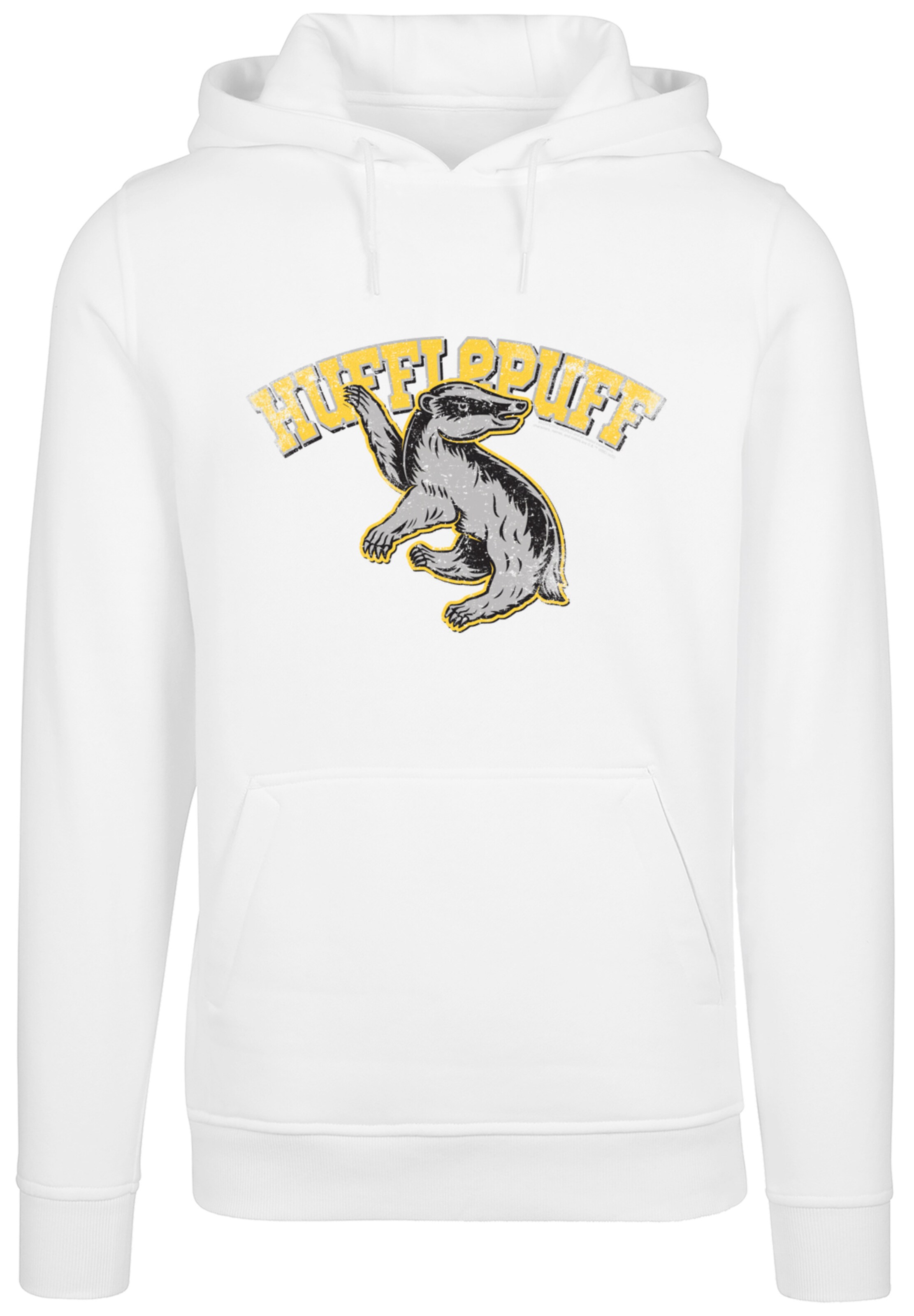 F4NT4STIC Sweatshirt 'Harry Potter Hufflepuff Sport Emblem' in White: front