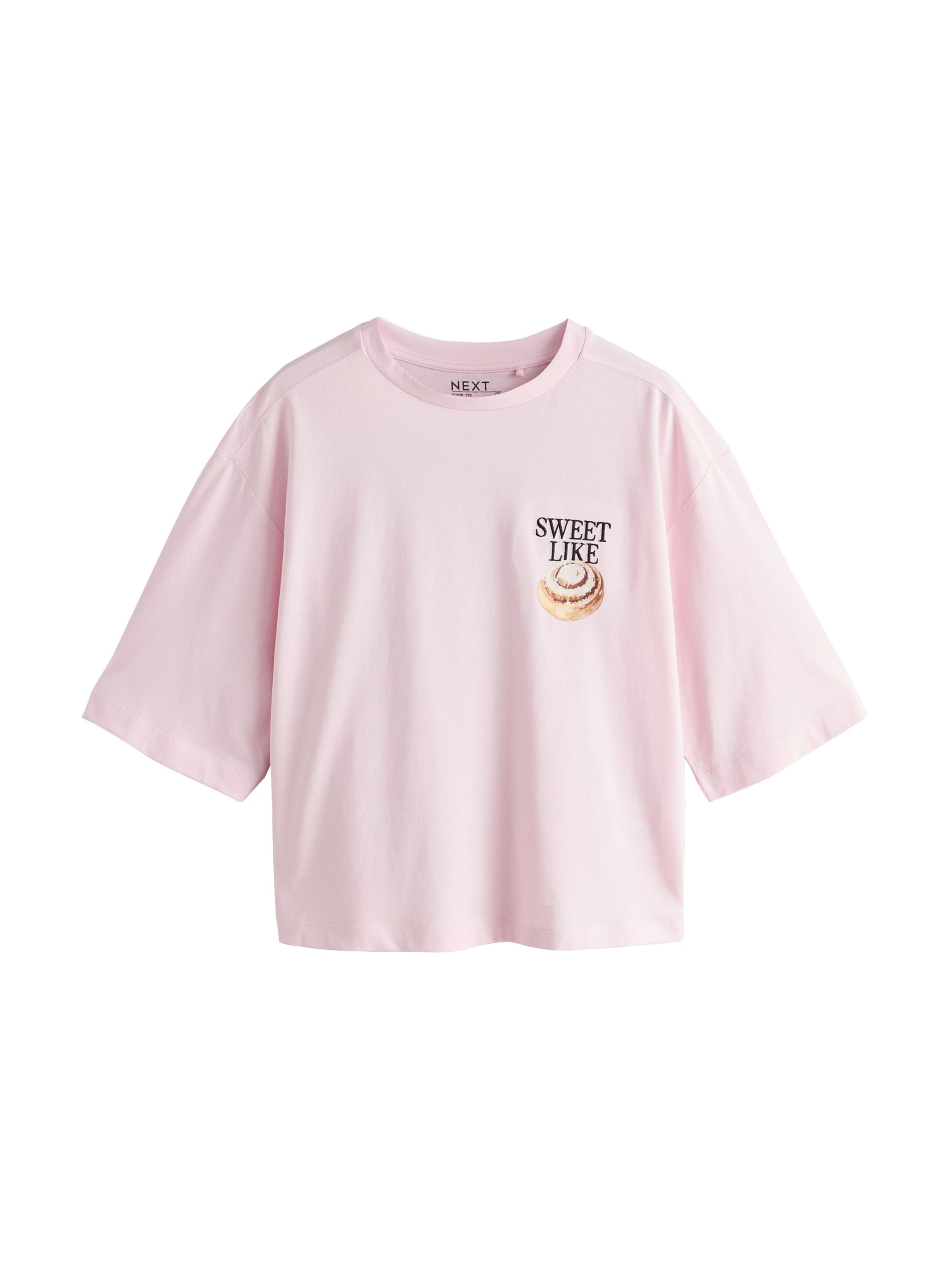 Next Shirts i karamel / pink / sort, Produktvisning