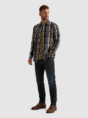 PME Legend Regular fit Overhemd 'Shirt with lumberjack check pattern and herringbone texture' in Lila