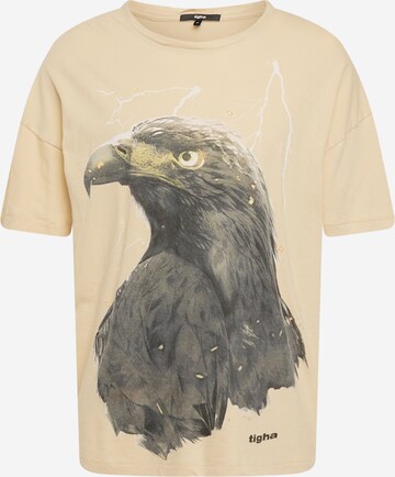 tigha Printshirt  ' Sky Eagle Arne ' in Beige: predná strana