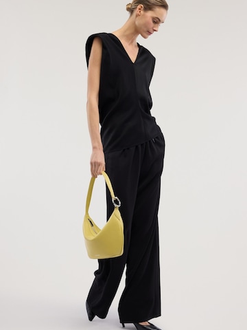 Trussardi Wide Leg Hose‌‌‌‌‌‌ in Schwarz: Vorderseite