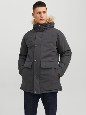 JACK & JONES Winterparka 'CHAMP' in Grijs: voorkant