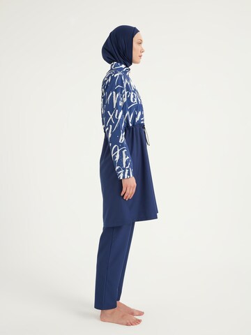 Riva Mera by Marina High neck Swimsuit 'Riva Mera by Marina R2502 Burkini/Modest' in Blue