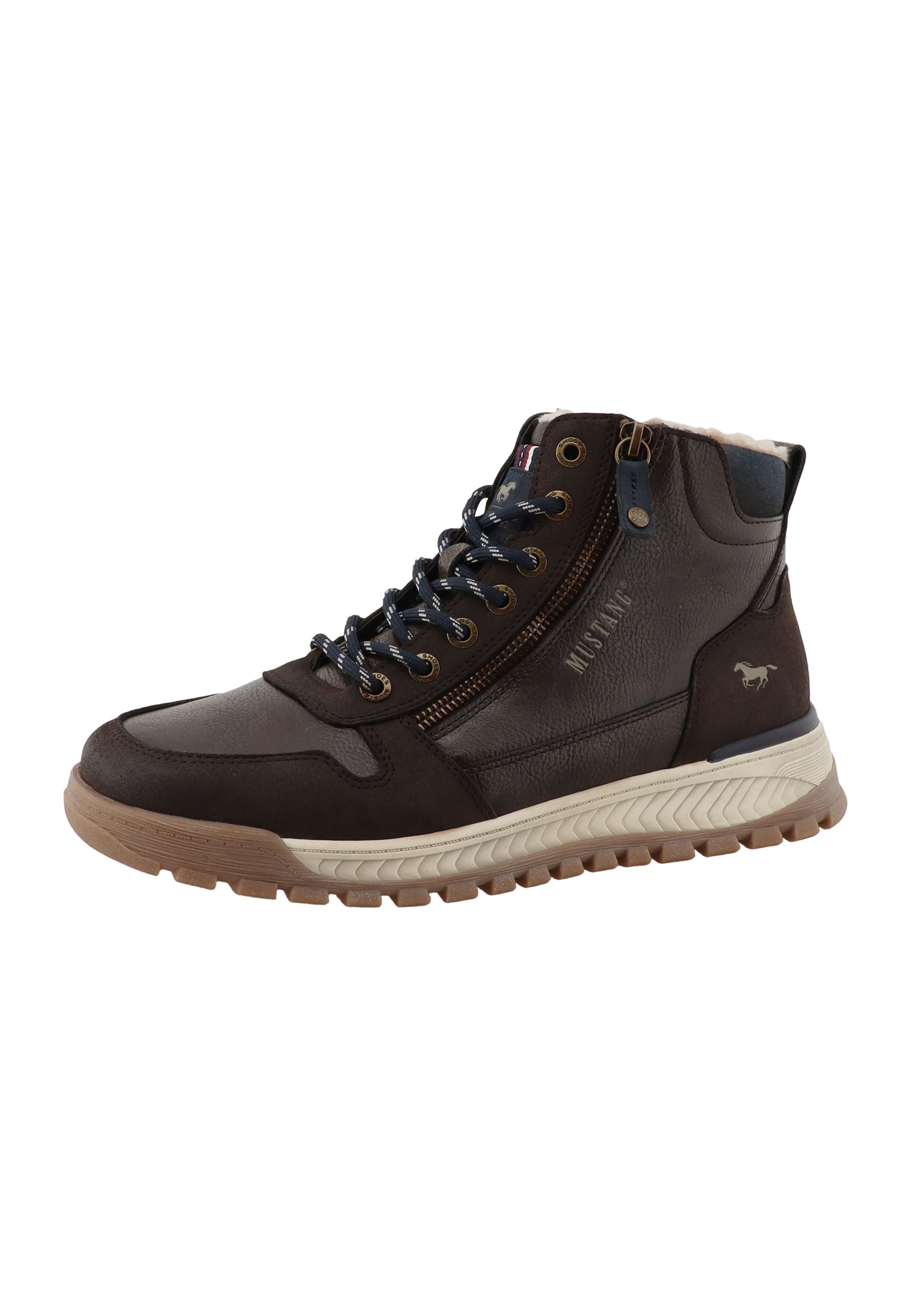 MUSTANG Veterboots in Bruin: voorkant