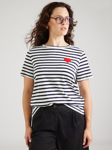 ONLY Carmakoma - Camiseta 'CARKIKO' en blanco: frente