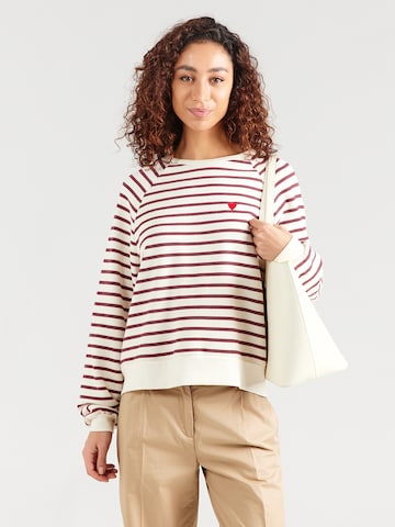 balts PIECES Sportisks džemperis 'PCGRETA': no priekšpuses