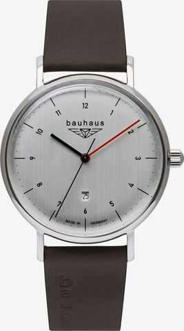 Montre à affichage analogique Bauhaus en marron : devant