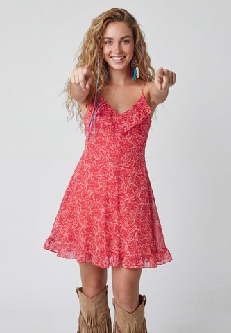 IZIA - Vestido 'Festival Collection' em vermelho: frente