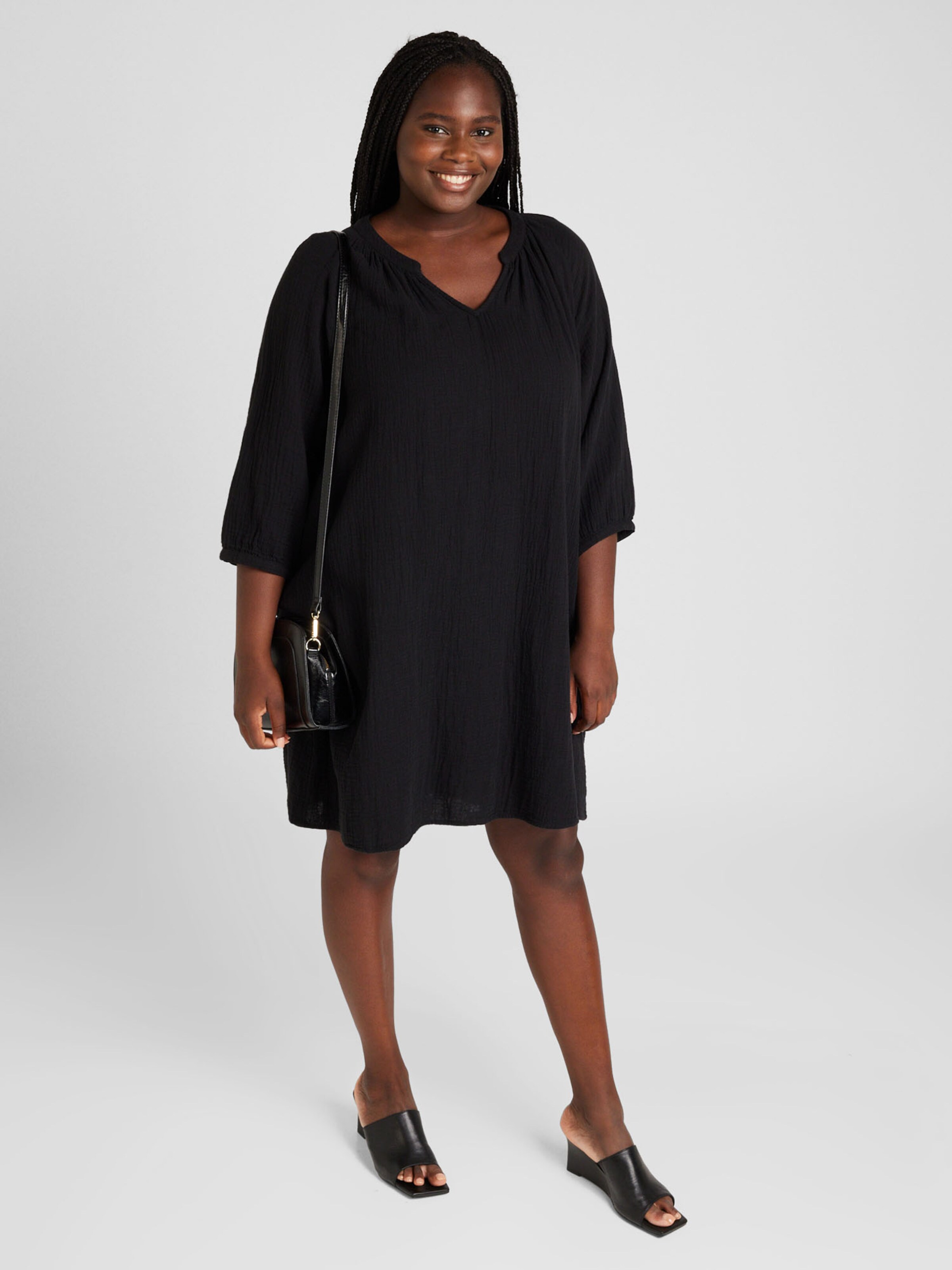 ONLY Carmakoma Shirt Dress THYRA in Black ABOUT YOU