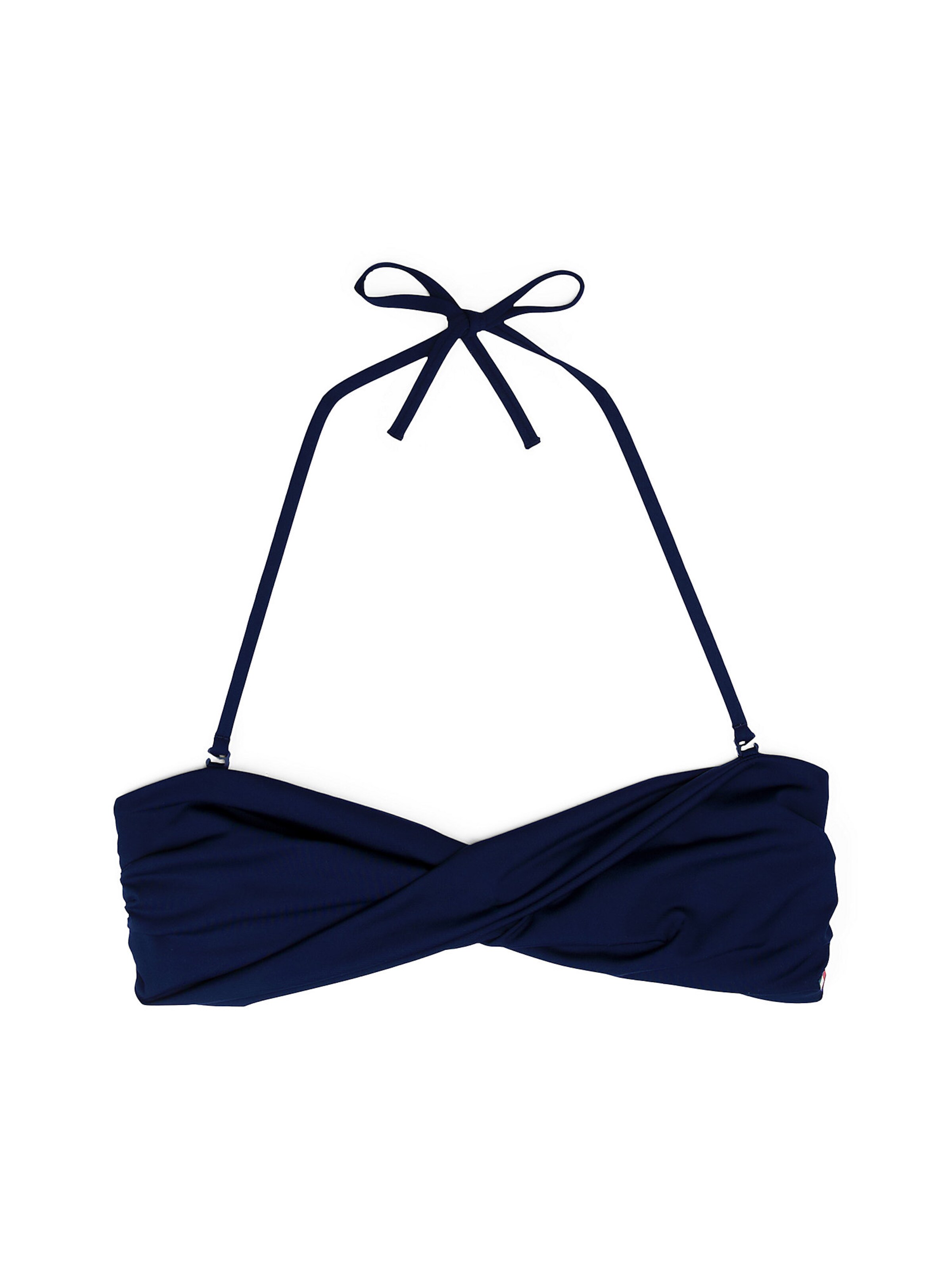 TOMMY HILFIGER Bandeau Bikinitop in Blauw: voorkant