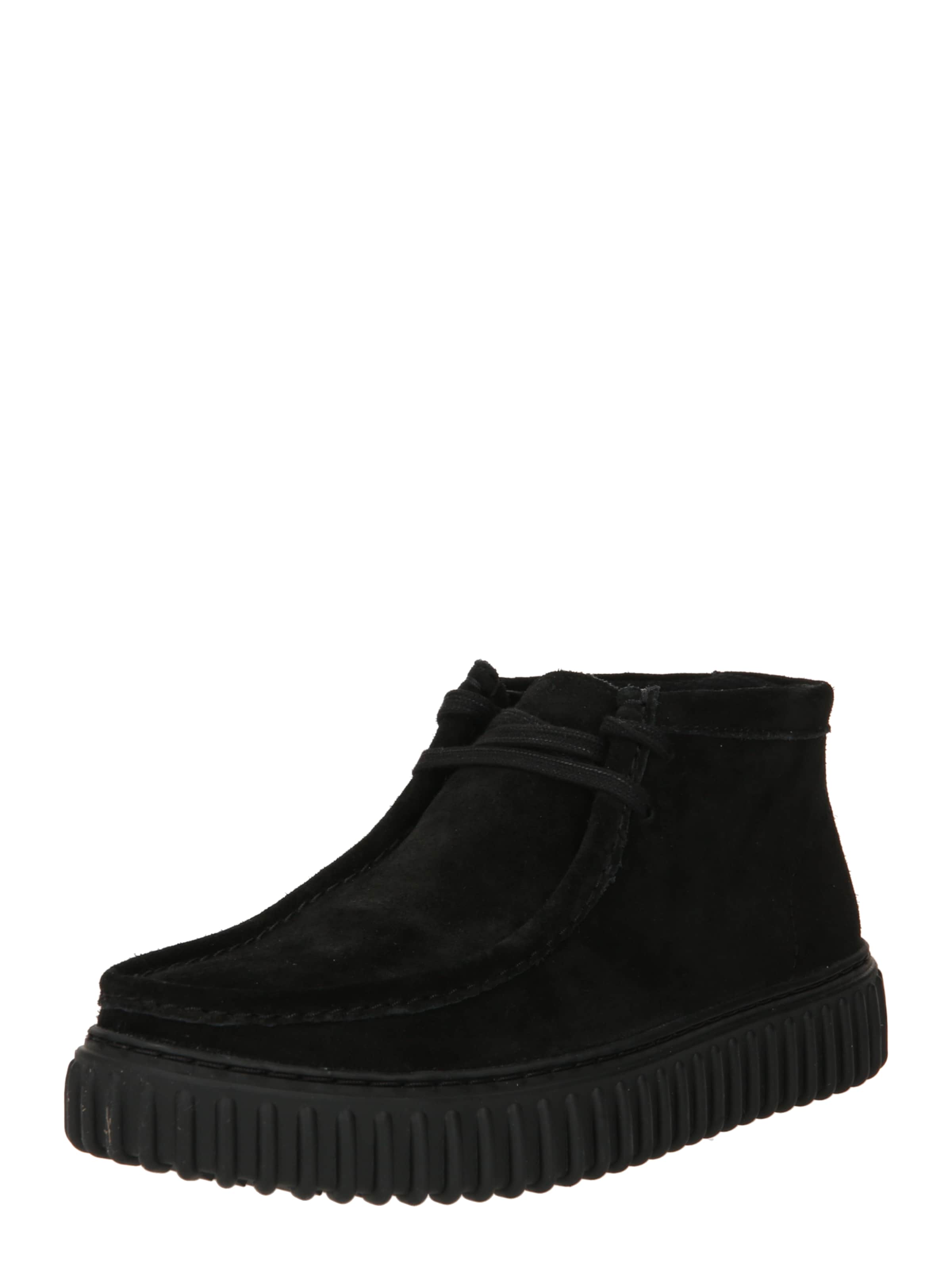 CLARKS Lace-up shoe 'Torhill Hi' in Black: front