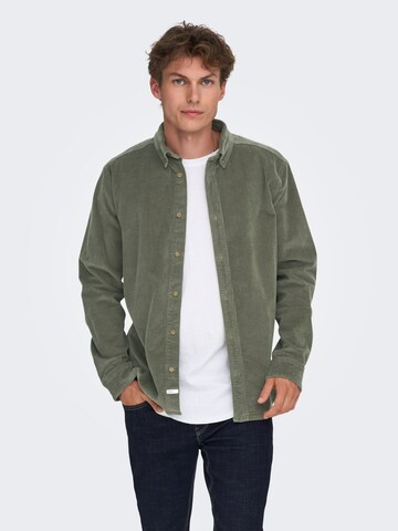 zaļš Only & Sons Standarta piegriezums Krekls 'Michael'