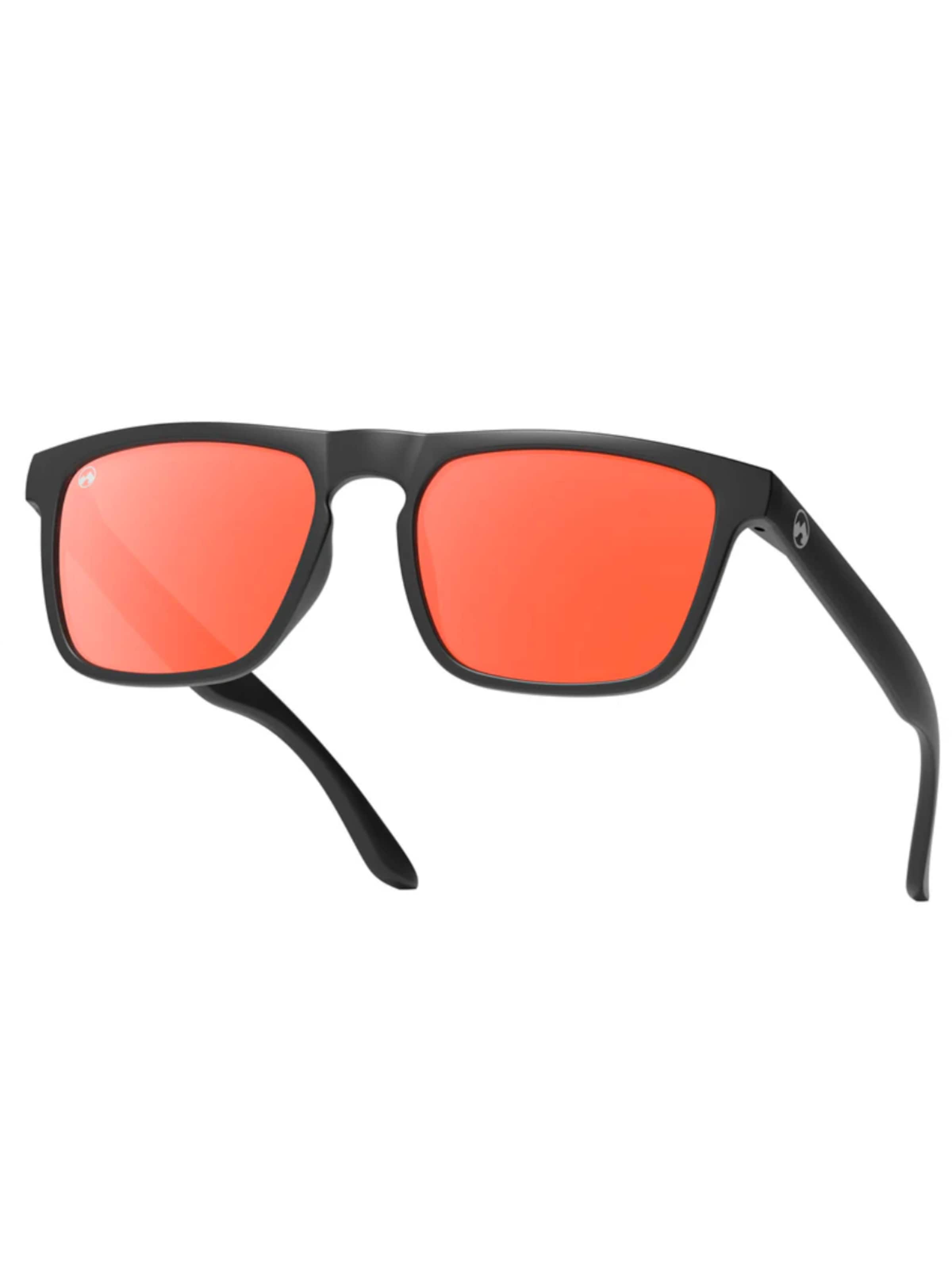 Mowmow Sportzonnebril 'MowMow Thor Sunglasses - Polarized - Men - Women - Black' in Oranje: voorkant