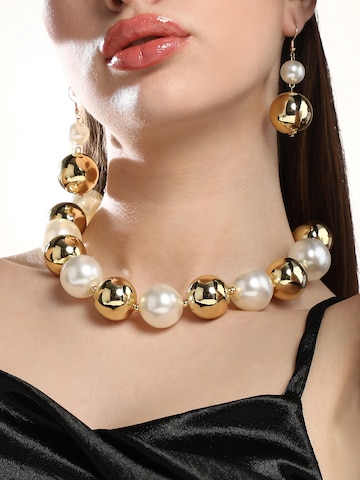 Parure de bijoux 'Esmeralda' SOHI en blanc : devant