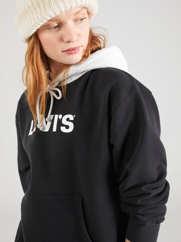 Bluză de molton 'Graphic Ash Hoodie' de la LEVI'S ® pe negru