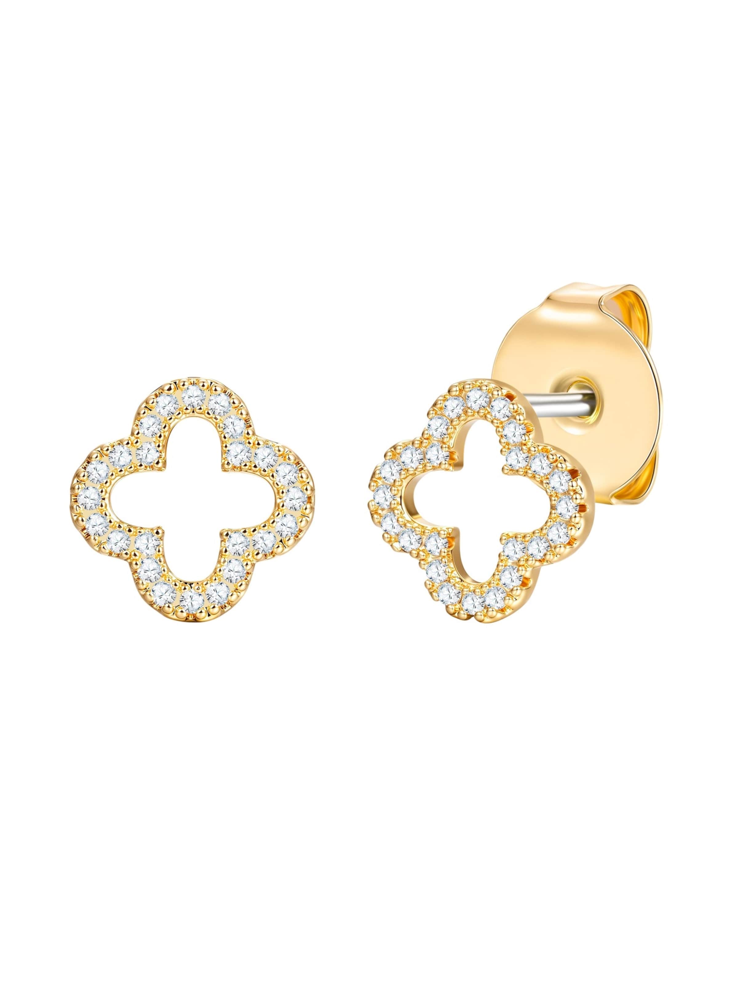Lulu & Jane Ohrringe in Gold: Vorderseite