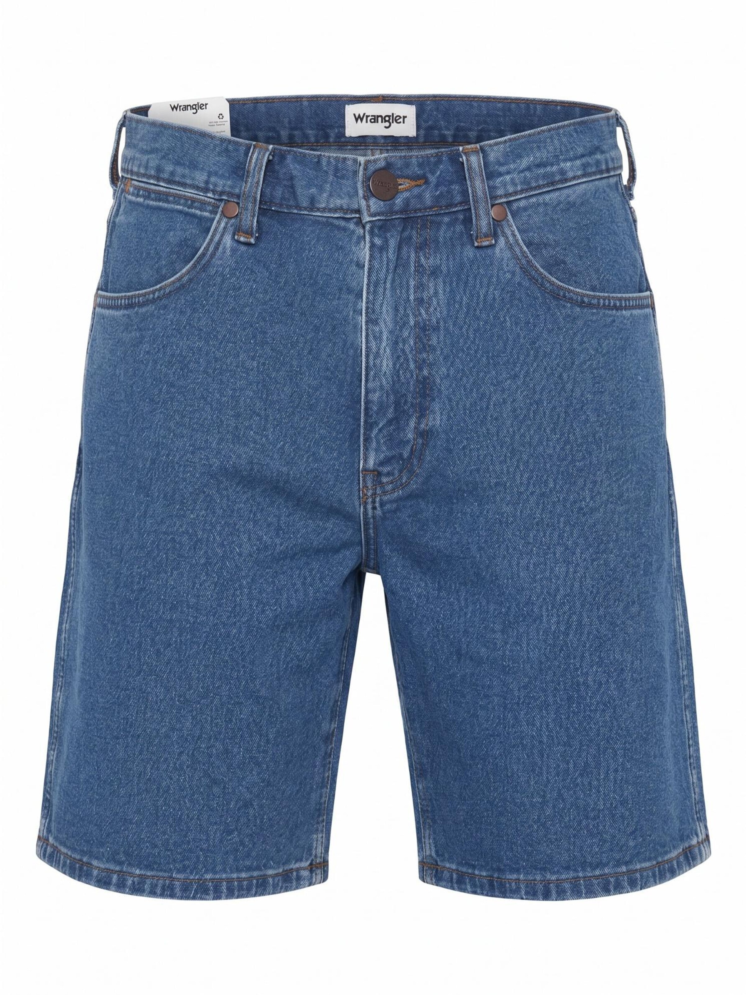 WRANGLERLoosefit Traperice 'LIGHT & SOFT FRONTIER DARK STONE SHORTS' - plava boja: prednji dio