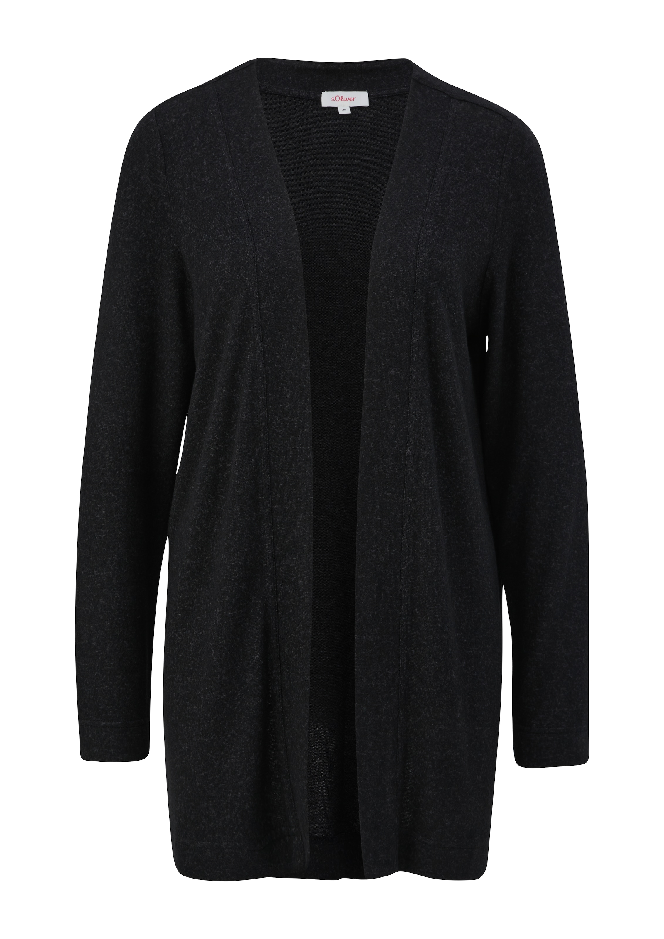 s.Oliver Gebreid vest in Zwart: voorkant