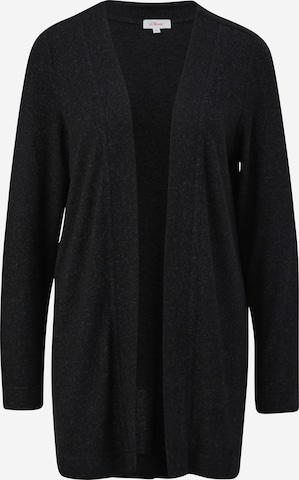 s.Oliver Knit Cardigan in Black: front