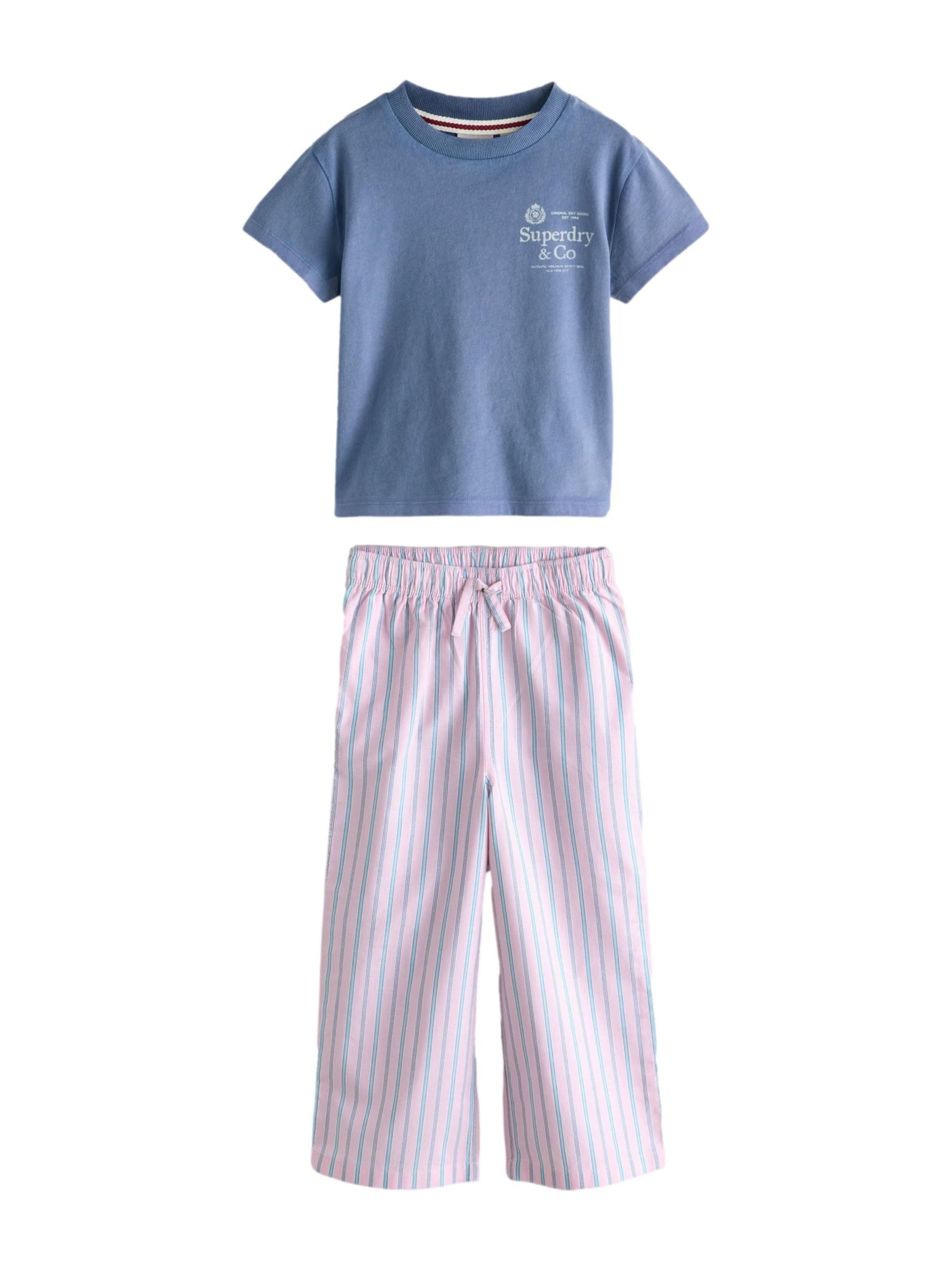 Superdry - Conjunto en azul: frente