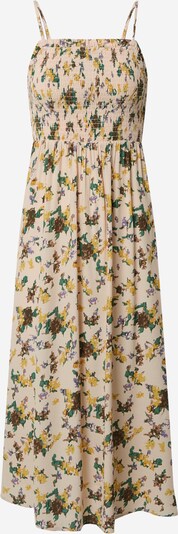 OBJECT Kleid 'FANNIE' in hellbeige / dunkelbraun / senf / grün, Produktansicht