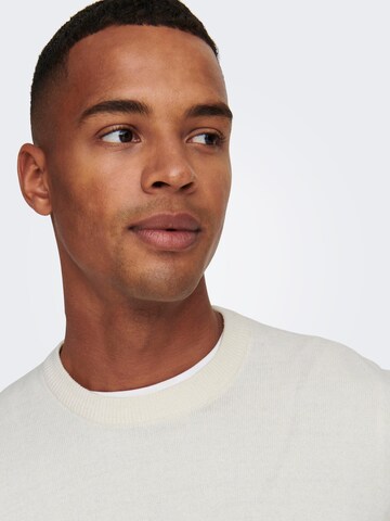 Pull-over 'REX' Only & Sons en blanc