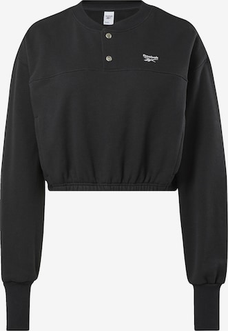 ReebokSweater majica - crna boja: prednji dio